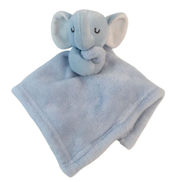 Tahari Blue Elephant Lovey 12 Inch Baby Security Blanket - Picture 1 of 6